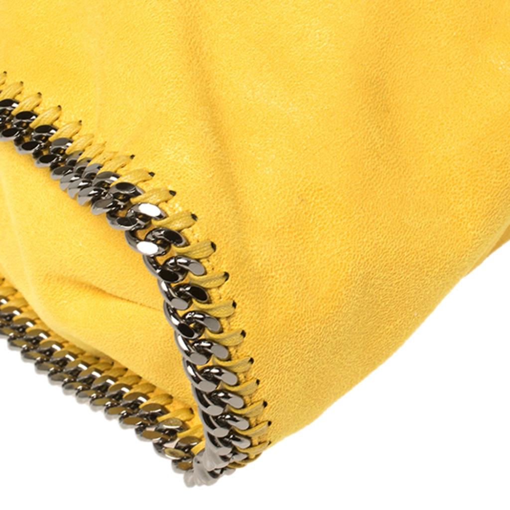 Stella McCartney Yellow Faux Suede Large Falabella Tote 6