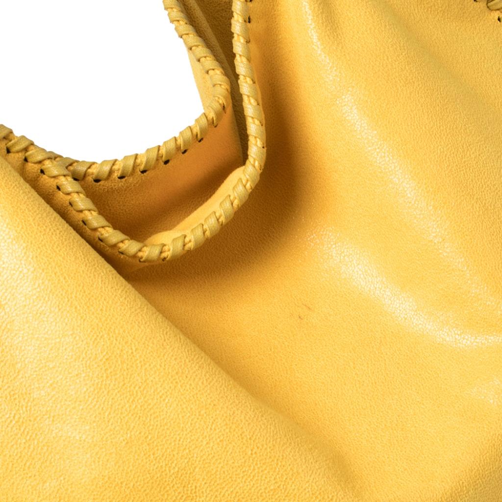 Stella McCartney Yellow Faux Suede Large Falabella Tote 3