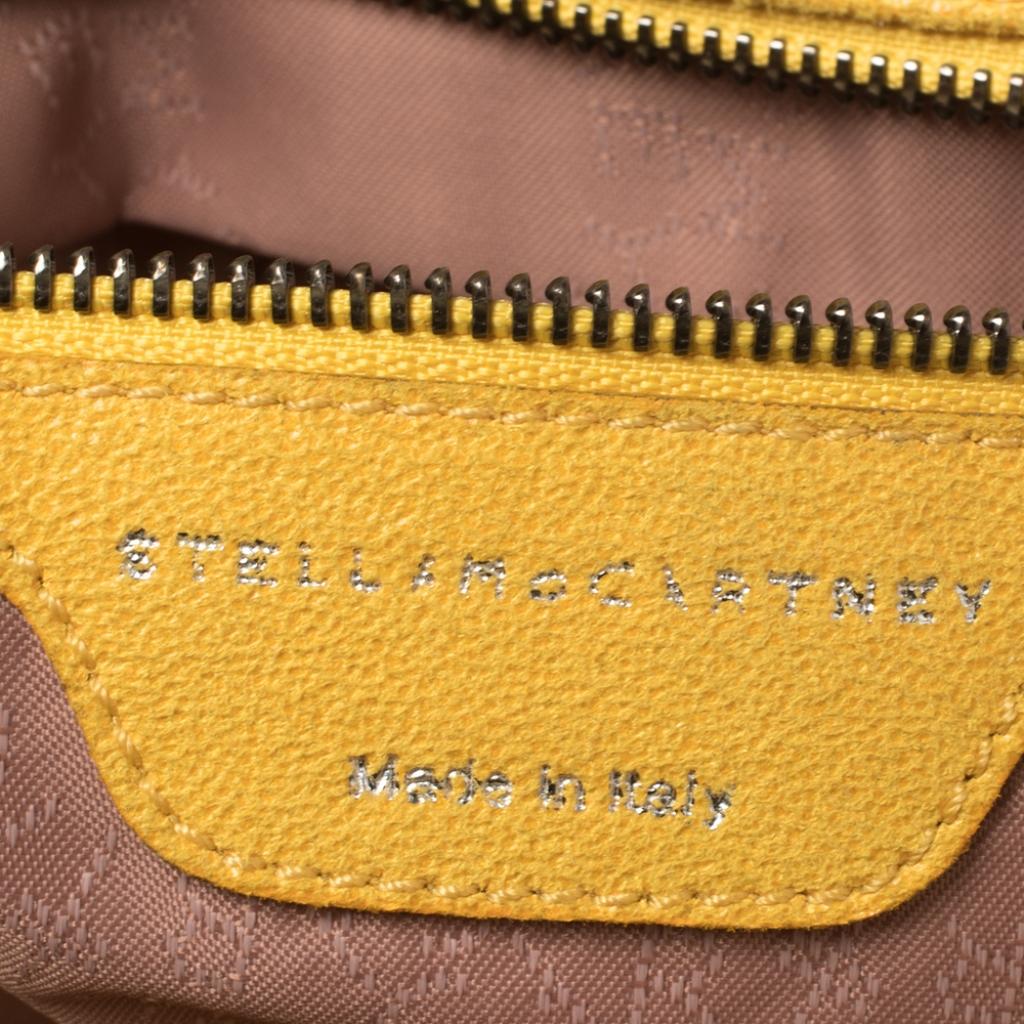 Stella McCartney Yellow Faux Suede Large Falabella Tote 5