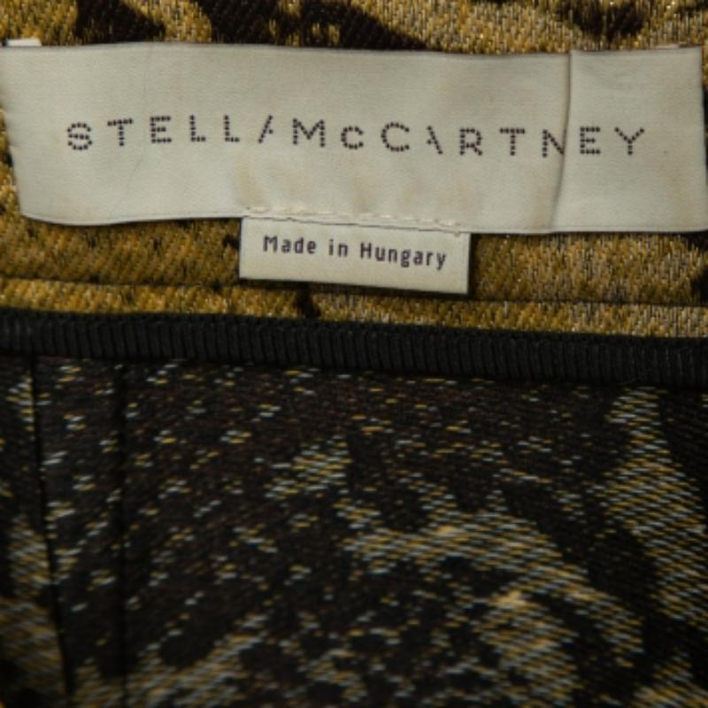 De las mujeres Stella McCartney Falda acampanada de jacquard con estampado de pitón amarillo S en venta