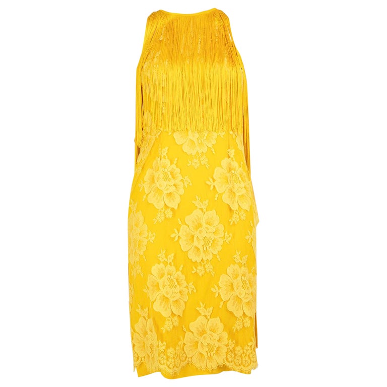 Stella McCartney Yellow Tassel Fringe Dress Size XS at 1stDibs