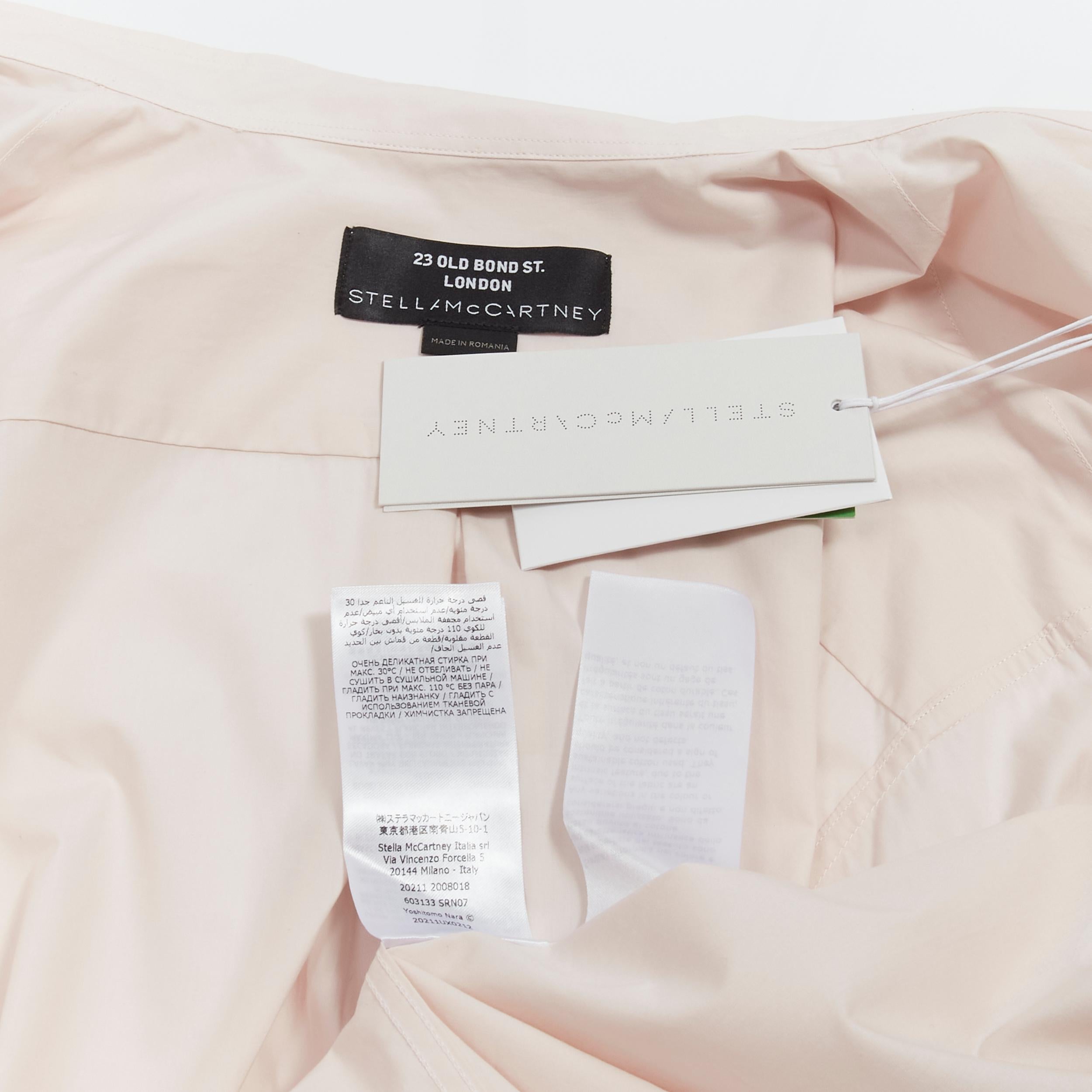 Stella MCCARTNEY I.L.A. 2021 Chemise oversize en coton rose à imprimé graphique L en vente 3