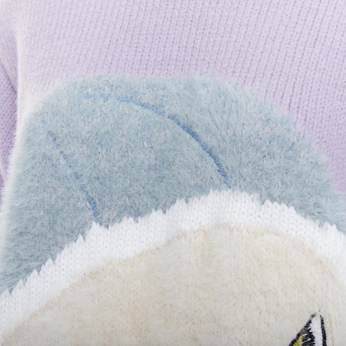 STELLA MCCARTNEY Yoshitomo Nara 2022 lilac Mission Sheep Intarsia wool sweater M
Reference: LNKO/A02603
Brand: Stella McCartney
Designer: Stella McCartney
Collection: Yoshitomo Nara 2022
Material: Wool, Blend
Color: Purple, Cream
Pattern: