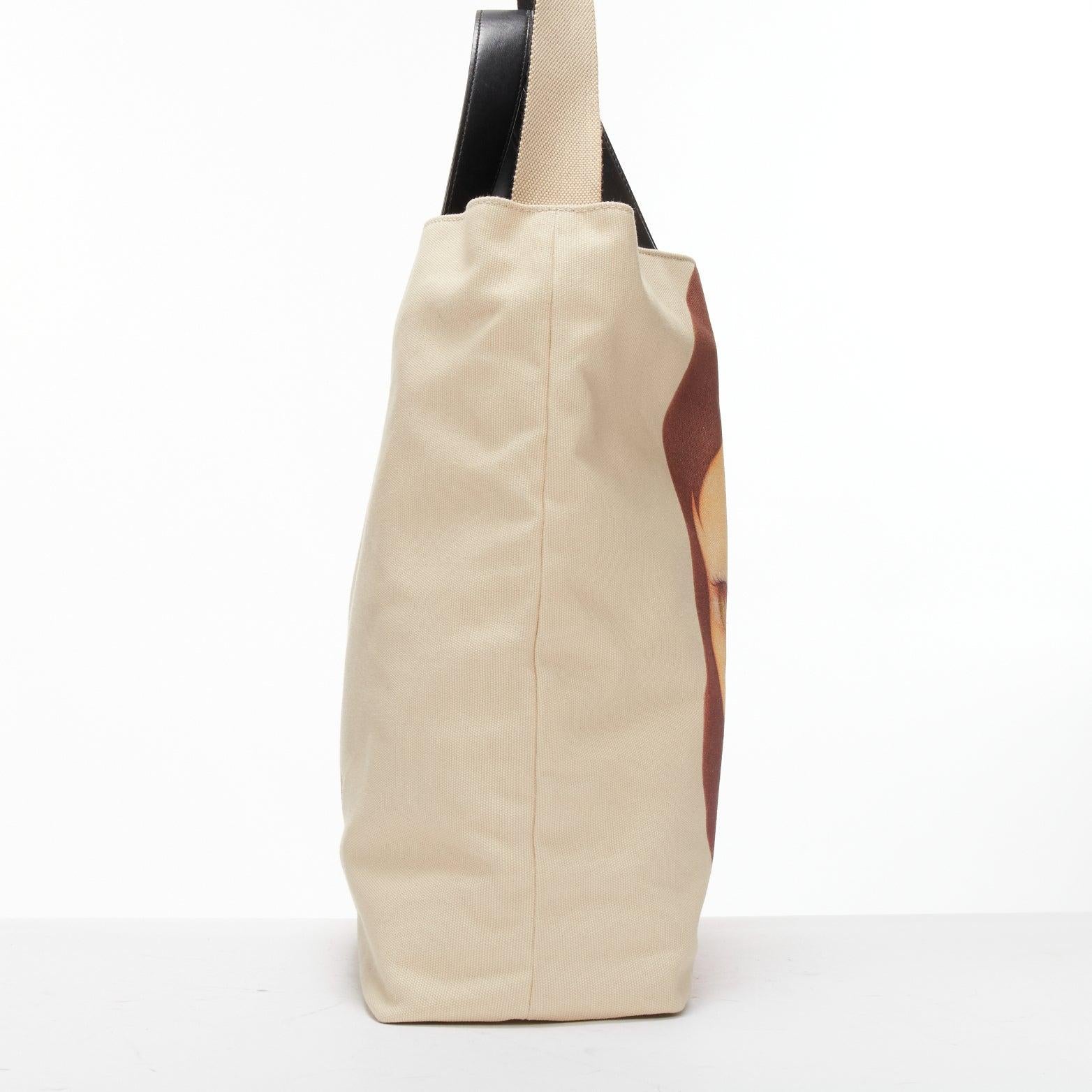 Women's STELLA MCCARTNEY Yoshitomo Nara 2023 Twins vegetarian leather canvas tote bag