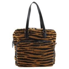Stella McCartney Zipped Pocket Tote Embroidered Terry Cloth Large