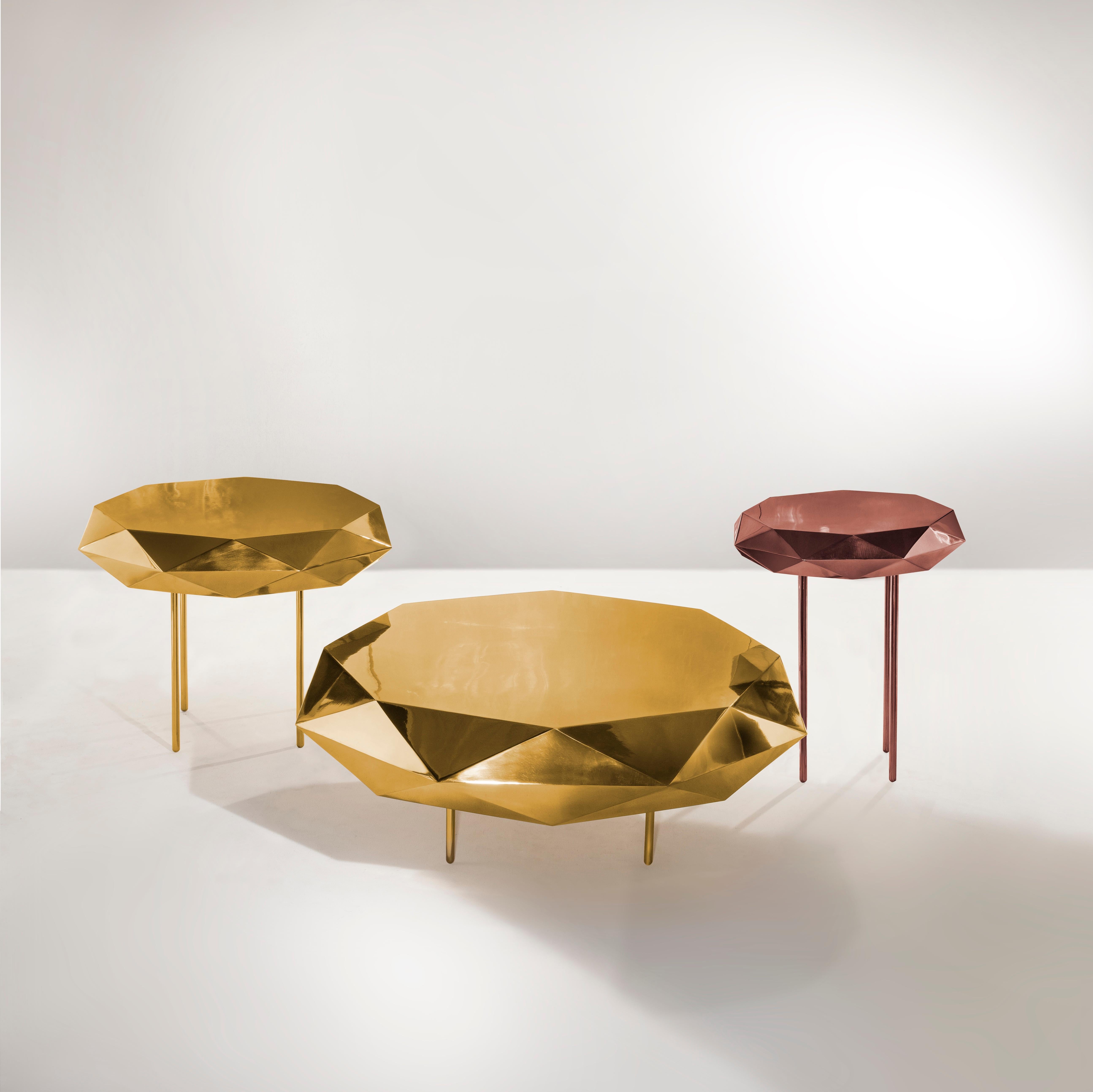 Stella Medium Coffee Table Gold by Nika Zupanc In New Condition For Sale In Kolkata, IN