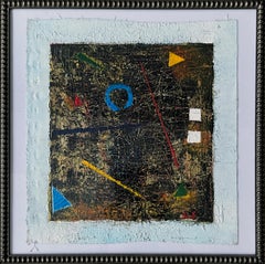 Framed Geometric Painting titled "No. 102"