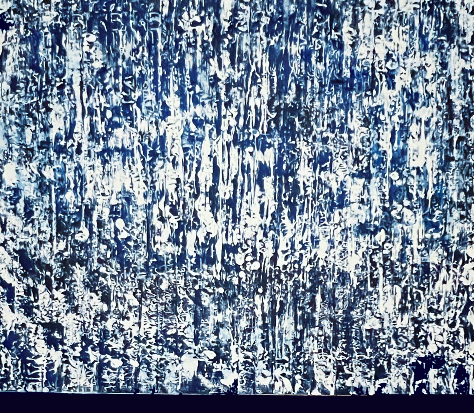 Abstract Expressionism, enamel and acrylic on canvas, created in 2017.  The 