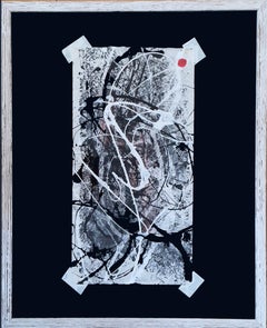 Nr.7, Abstrakter Expressionismus, Acryl und Emaille auf Reispapier 2011