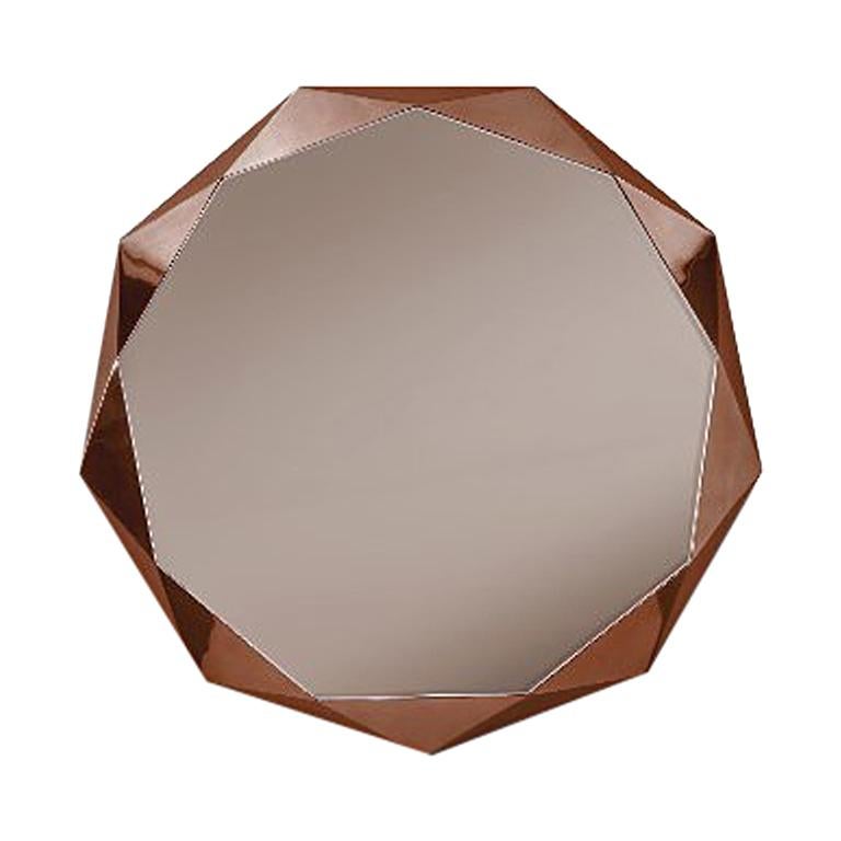 Stella Mirror Small Round In Rose Gold Metal By Nika Zupanc