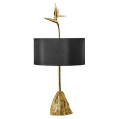 Stella - Lampada da tavolo in ottone lucido con Silhouette scultorea