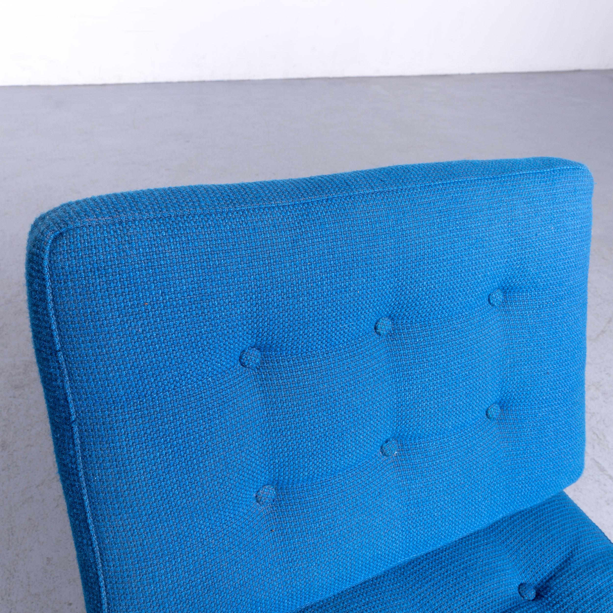 Stella Schweiz Walter Frey Designer Chair Fabric Blue One Seat Modern In Good Condition For Sale In Cologne, DE