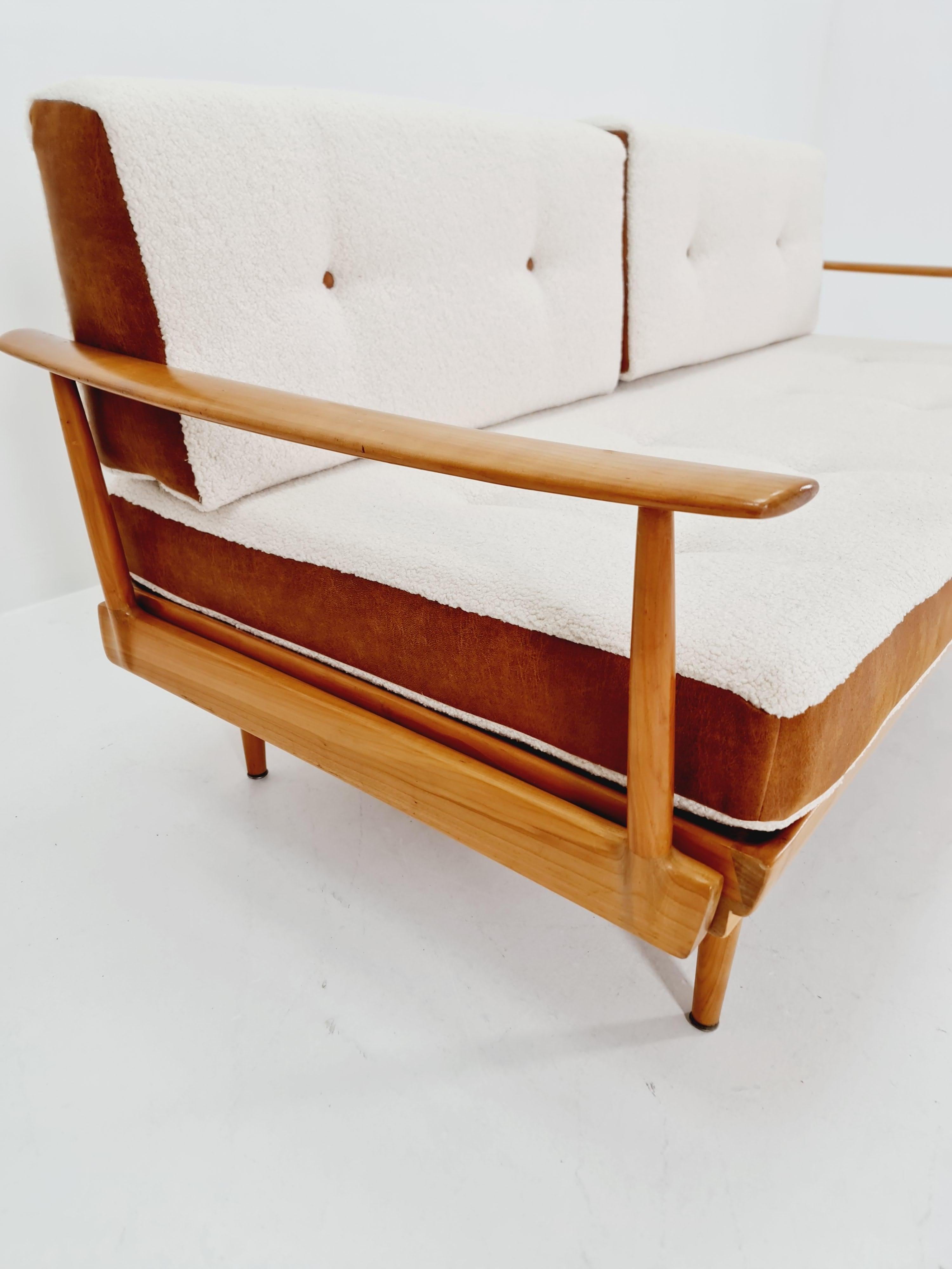 Stella Sofa-Tagesbett aus Eschenholz von Walter Knoll & Wilhelm Knoll, Deutschland, 1950 4