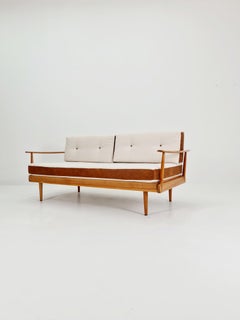 Stella Sofa Ash wood Daybed by Walter Knoll & Wilhelm Knoll, Germany, 1950