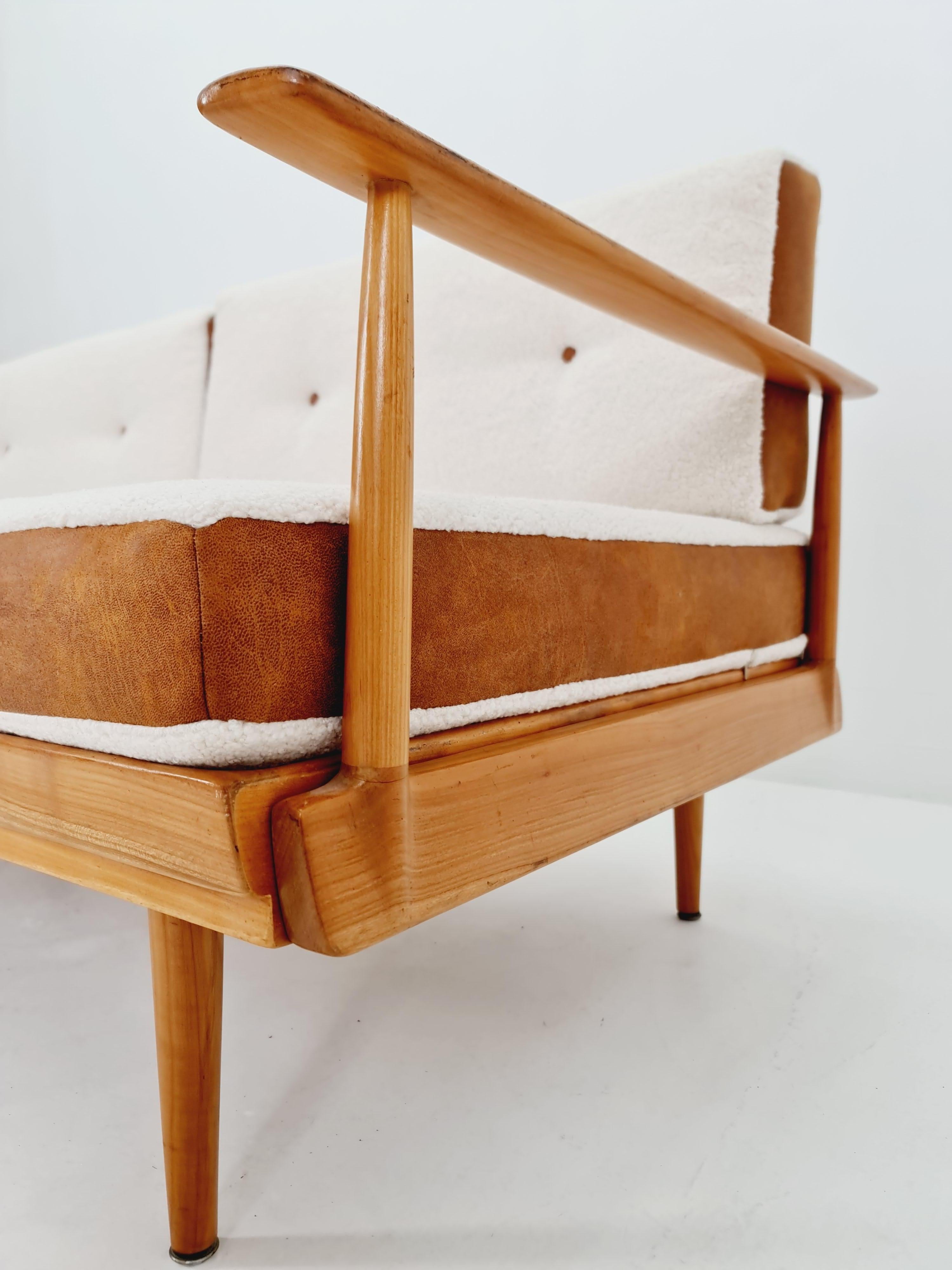 Stella Sofa-Tagesbett aus Eschenholz von Walter Knoll & Wilhelm Knoll, Deutschland, 1950 3