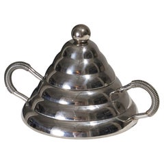 "Stella" sugar bowl in stainless steel, 1980s