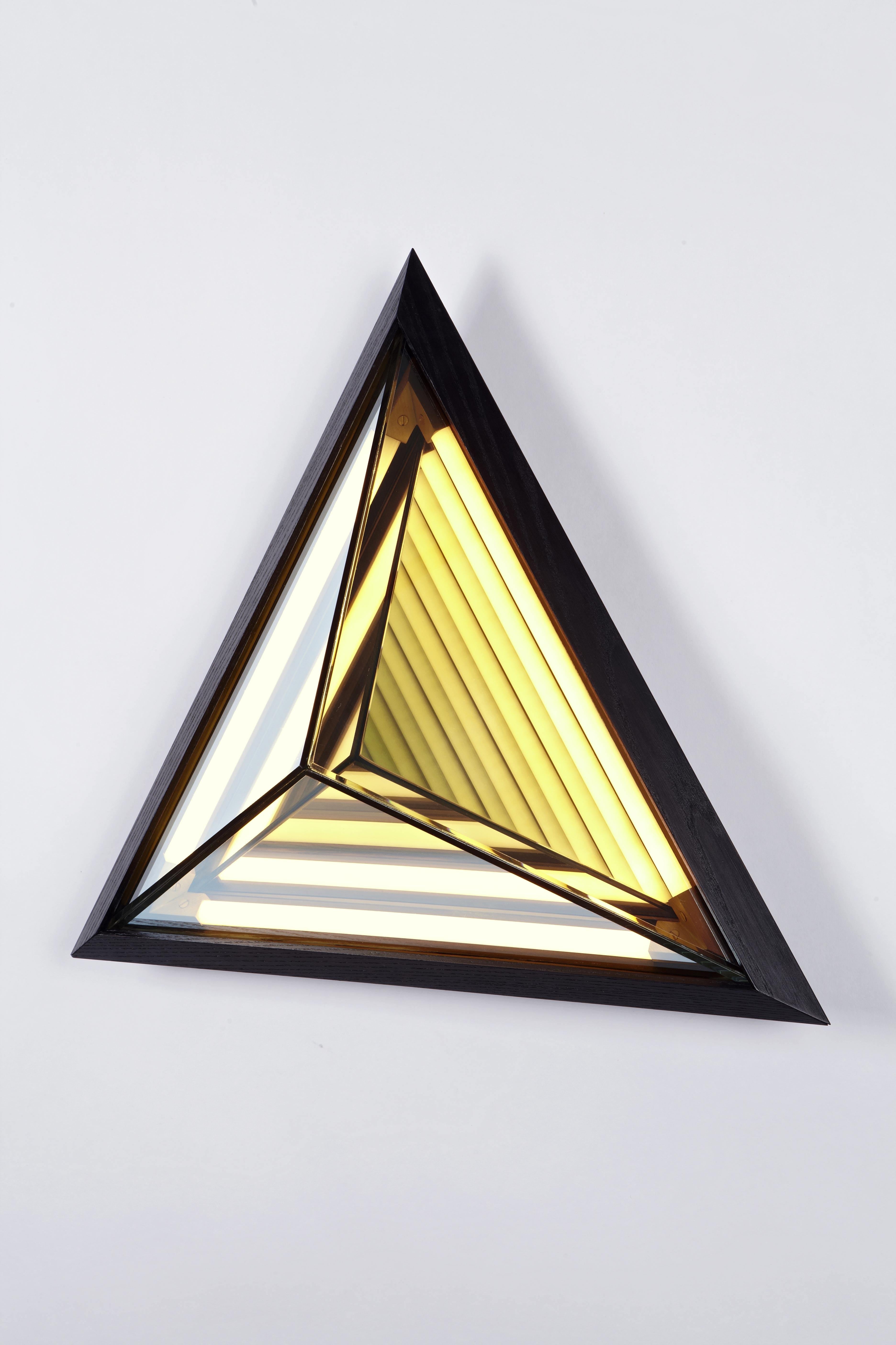 Modern Stella Triangle Sconce in Black by Rosie Li for Roll & Hill