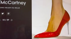 StellaMcCartney Runway RedPatent & OmbreSeeThruResin Stiletto Heels, S/S 2003