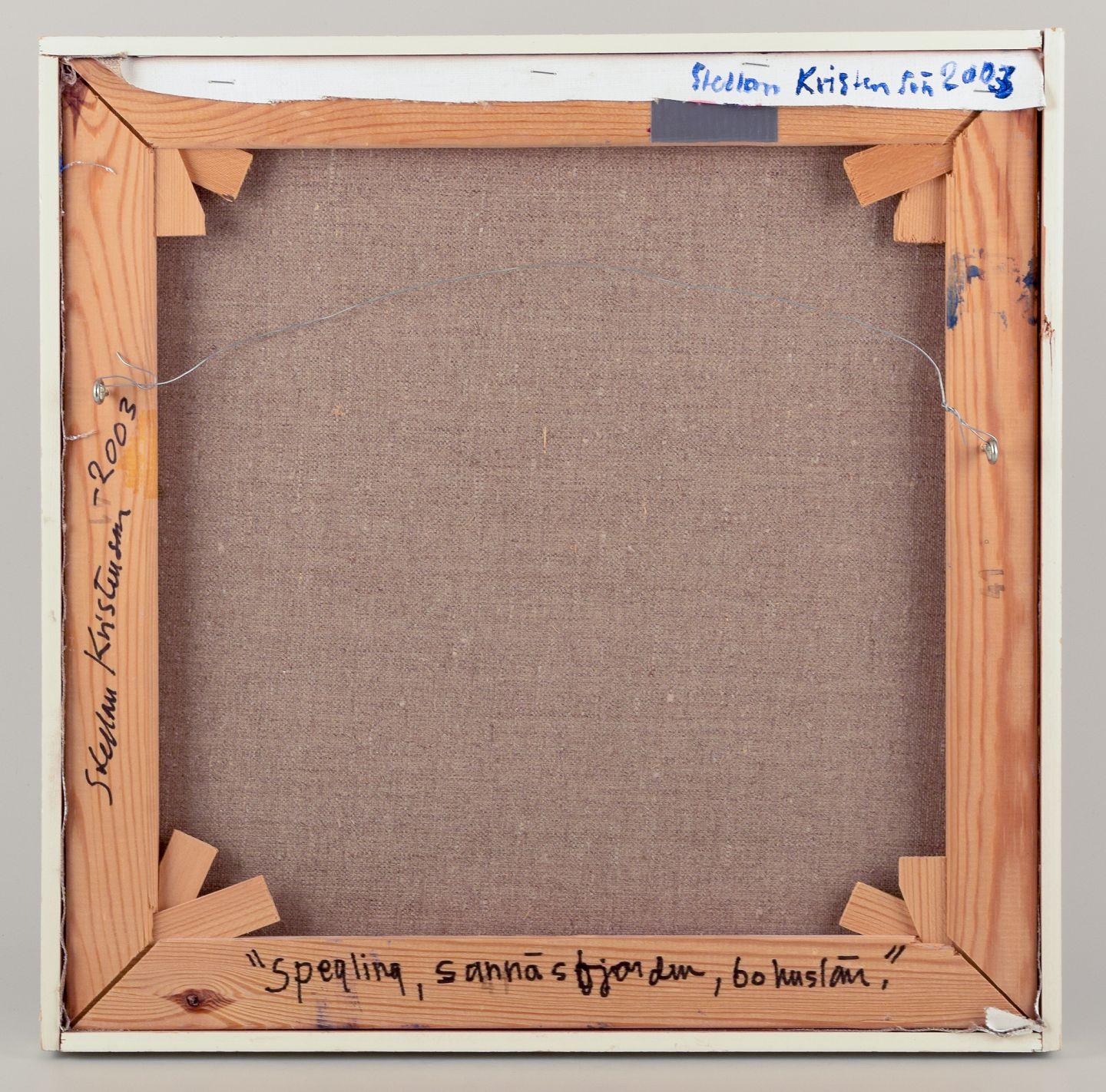 Toile Stellan Kristensson, artiste suédois répertorié. Huile sur toile. Composition abstraite. en vente