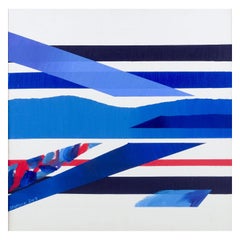 Stellan Kristensson, artista sueco cotizado. Óleo sobre lienzo. Composición abstracta.