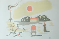 Stellan Mörner, Litografia a colori, anni '60, incorniciata