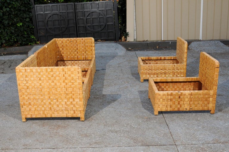 Stellar 6-Piece Basketweave Cane Seating Set by Danny Ho Fong, circa 1975 For Sale 8
