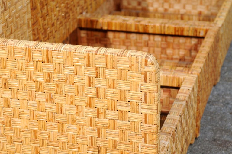 Stellar 6-Piece Basketweave Cane Seating Set by Danny Ho Fong, circa 1975 For Sale 9