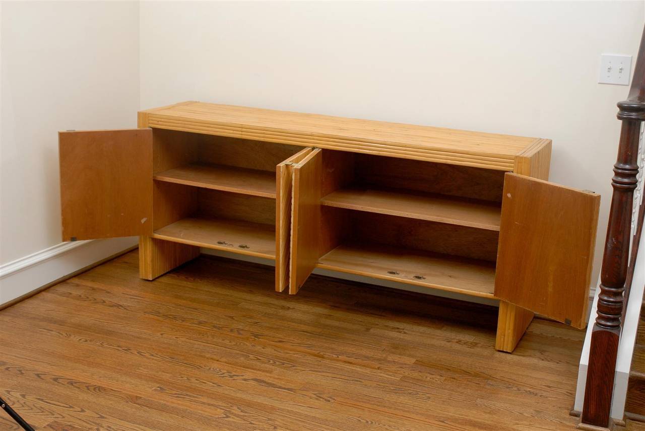 Mid-Century Modern Stellar Bamboo Buffet or Credenza in the Style of Milo Baughman For Sale