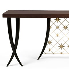 Stellar Console Table with Solid Mahogany