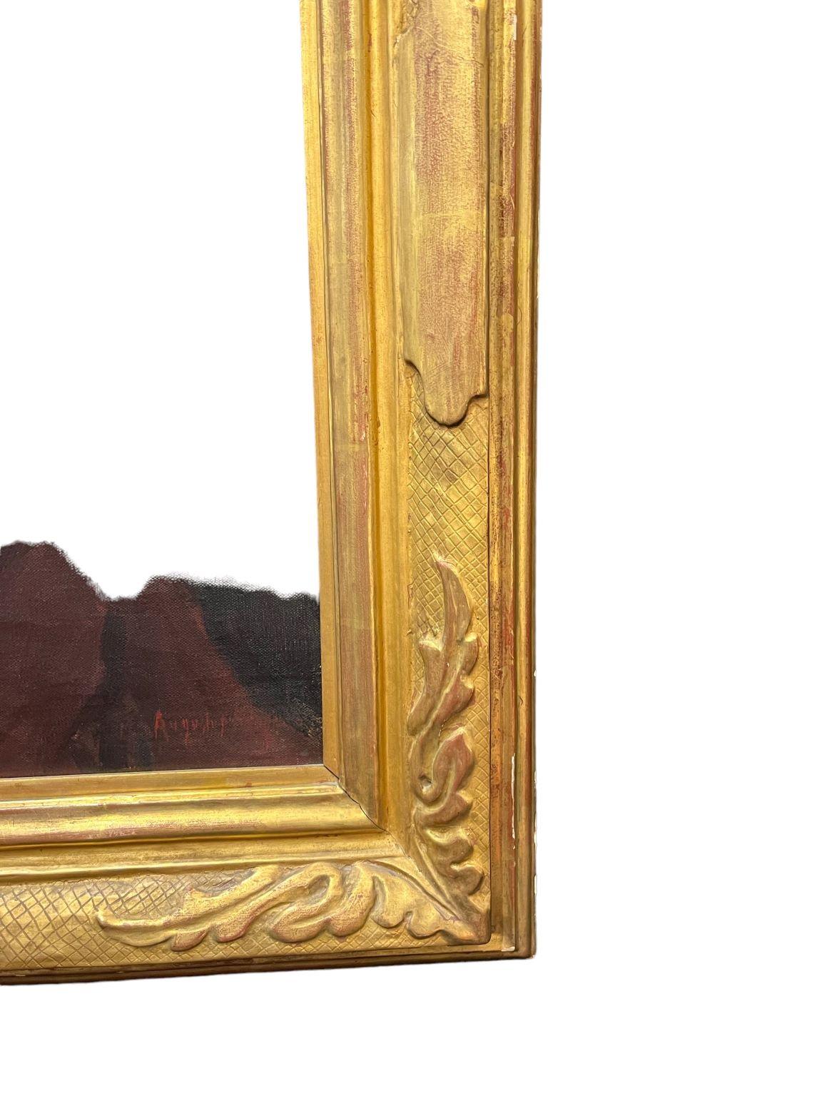 North American Stellar Frederick Harer Gold Gilt Wood Frame Circa 1920-1930’s For Sale
