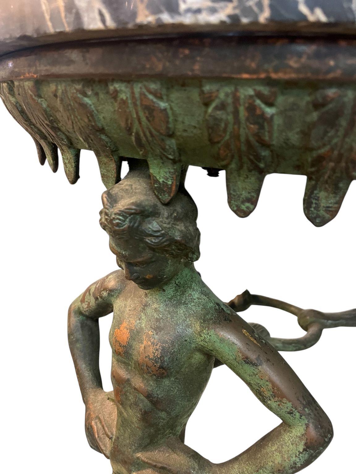 Stellar Grand Tour Bronze And Marble Table Circa 1910-1920 For Sale 6