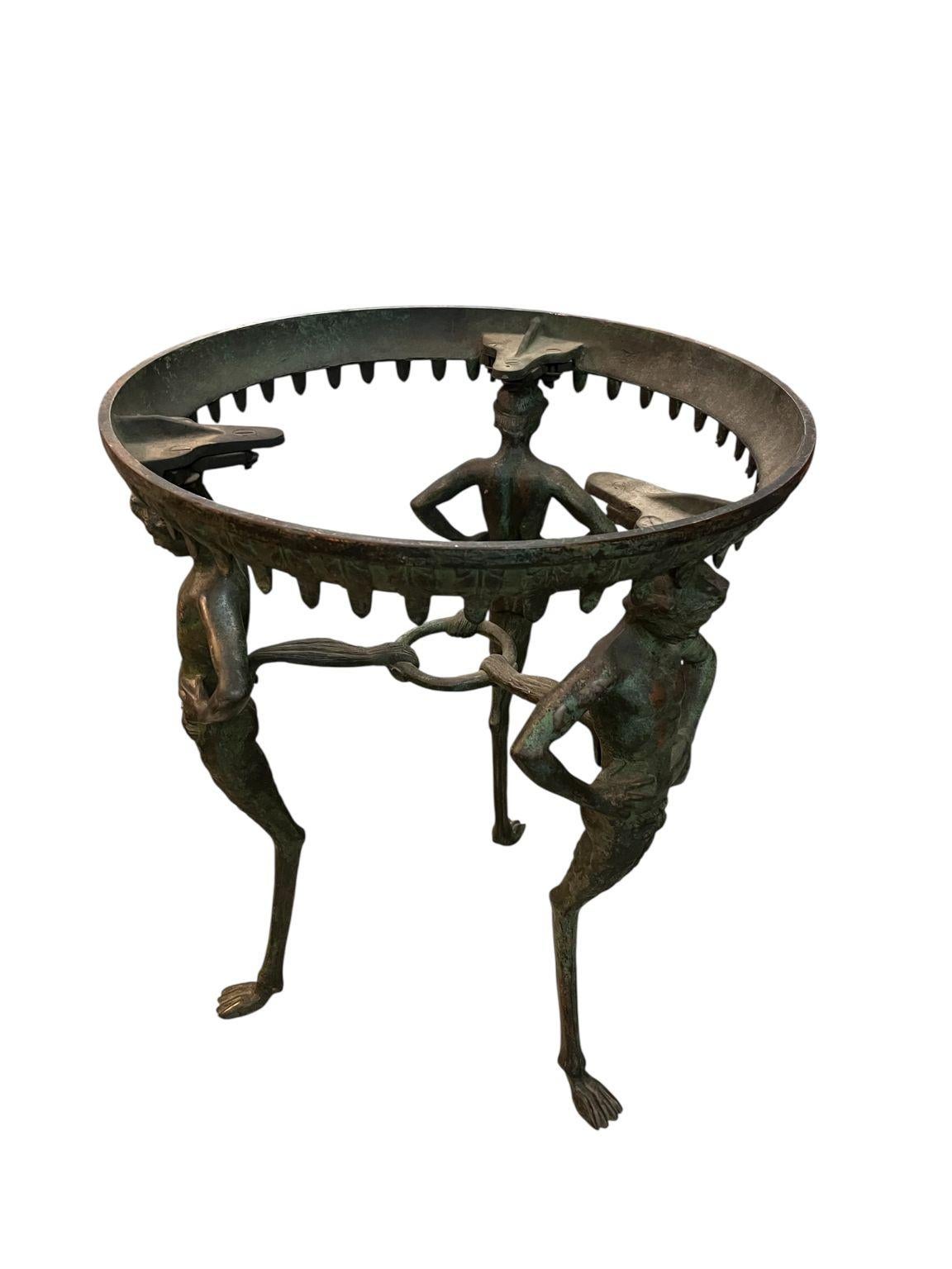 Neoclassical Stellar Grand Tour Bronze And Marble Table Circa 1910-1920 For Sale