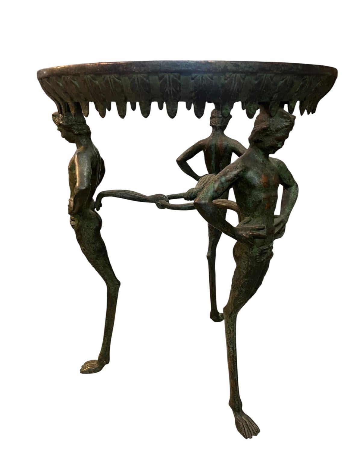 Stellar Grand Tour Bronze And Marble Table Circa 1910-1920 For Sale 3