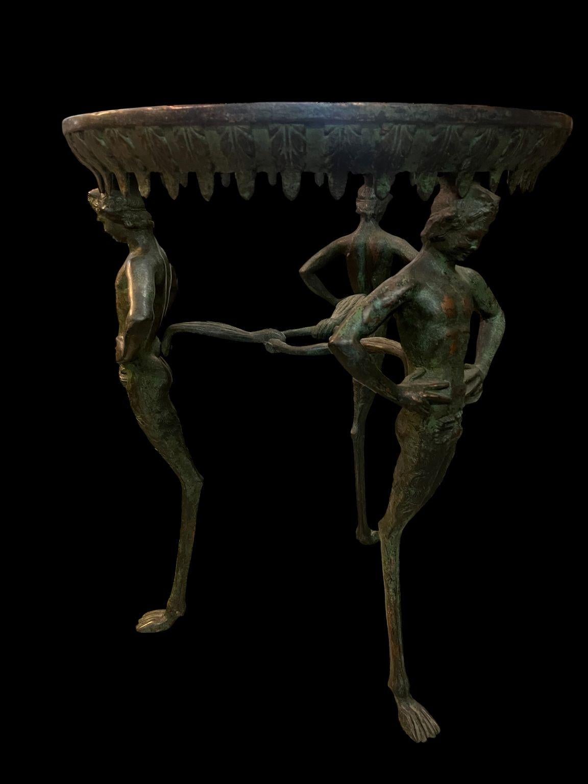 Stellar Grand Tour Bronze And Marble Table Circa 1910-1920 For Sale 4