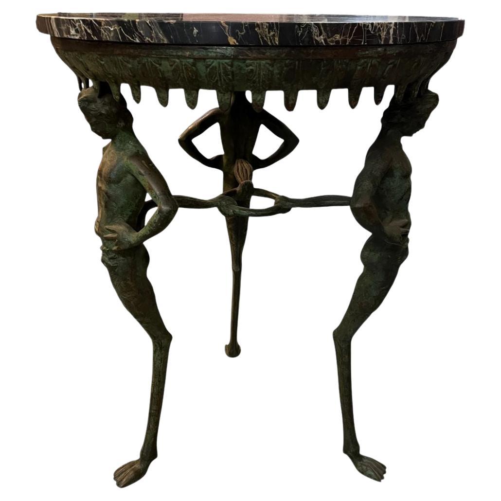 Mesa estelar Grand Tour de bronce y mármol Circa 1910-1920