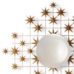 Vetro a specchio Stellar con finitura in oro antico