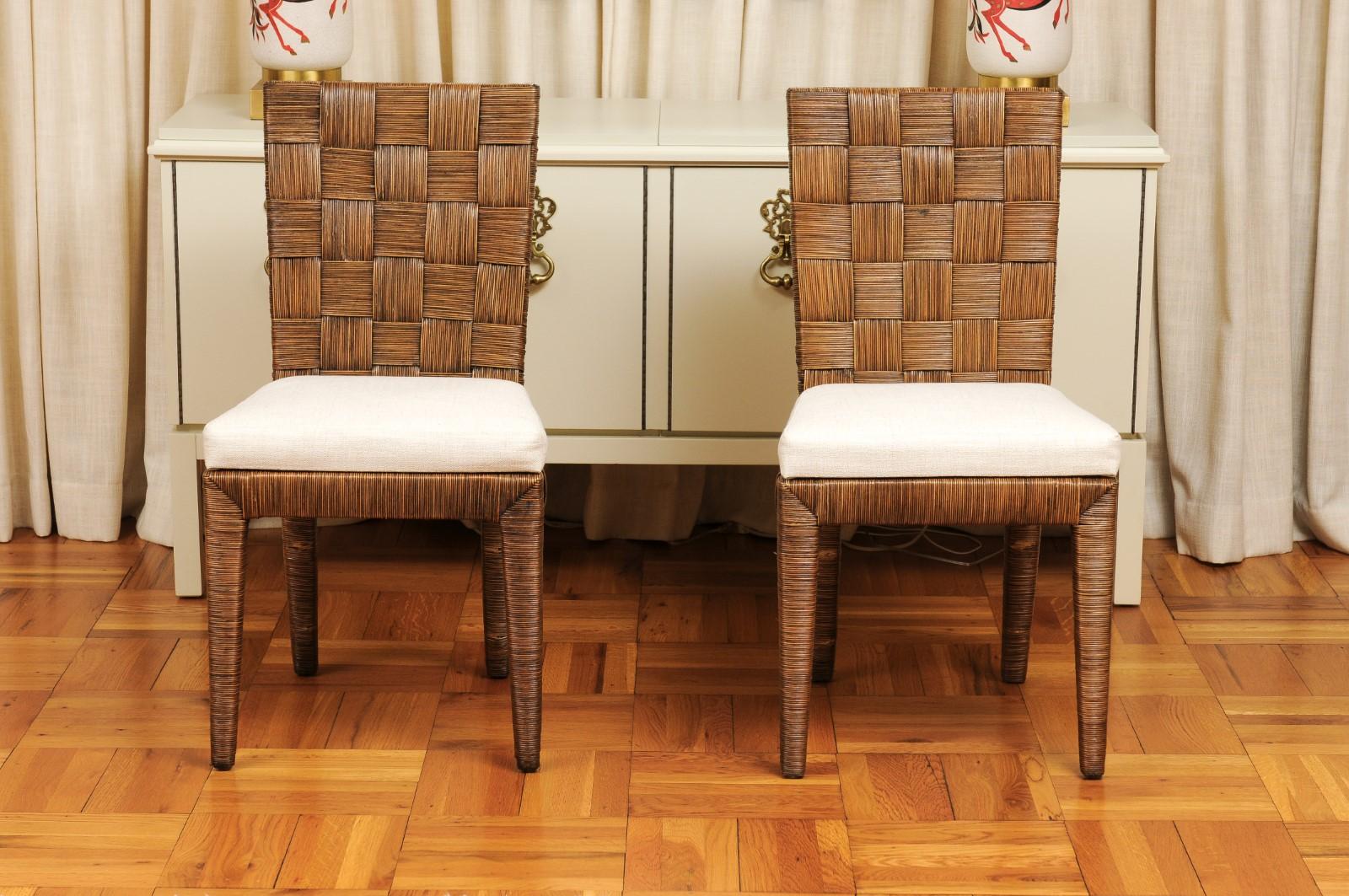 Stellar Restored Set of 16 Block Island Cane Chairs by John Hutton for Donghia For Sale 3