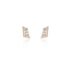 Stellar Ruby and Diamond Zig Zag Drop Earrings