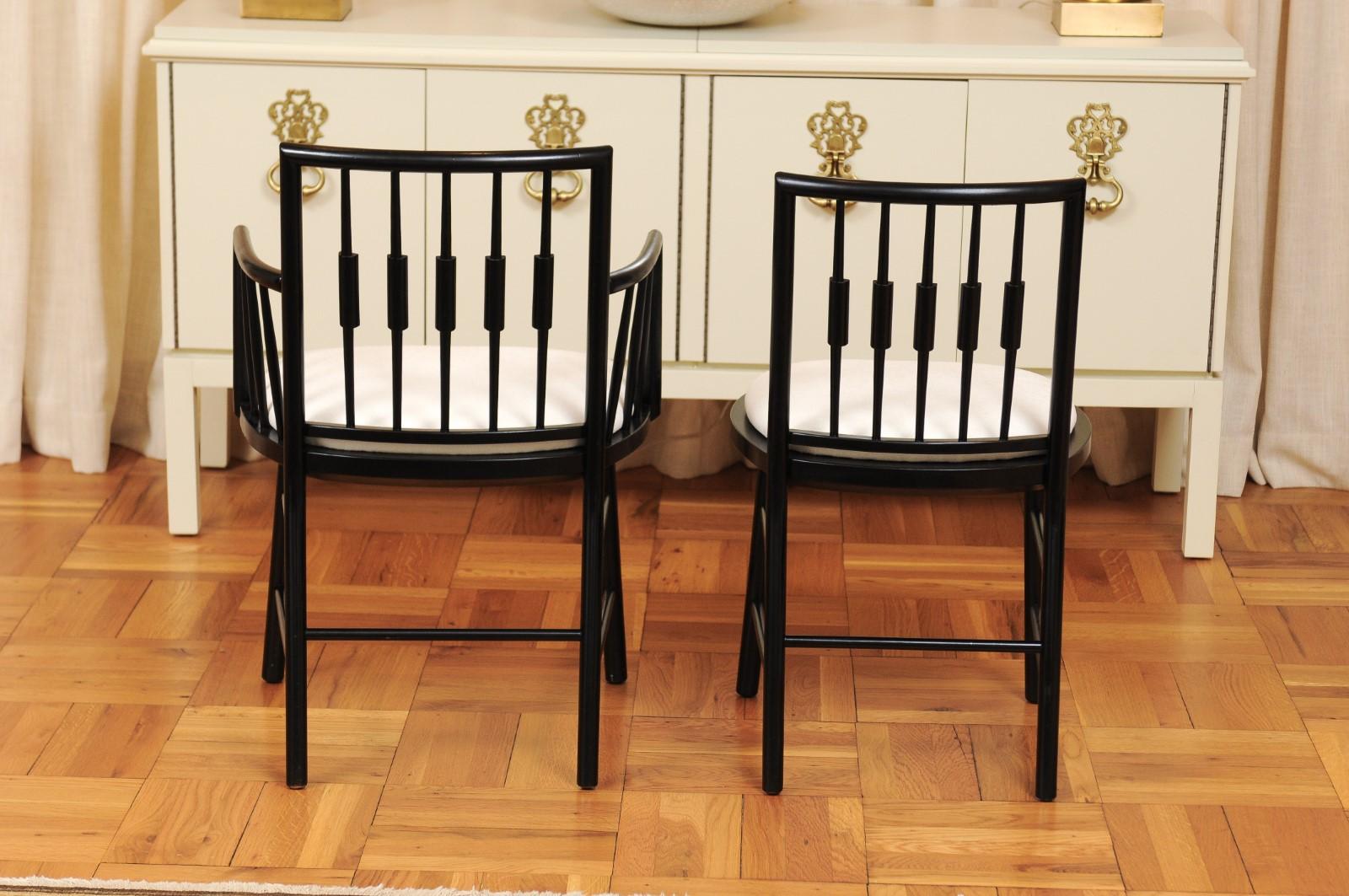  Stellar Set of 12 Modern Windsor Chairs by Michael Taylor, circa 1960 For Sale 2