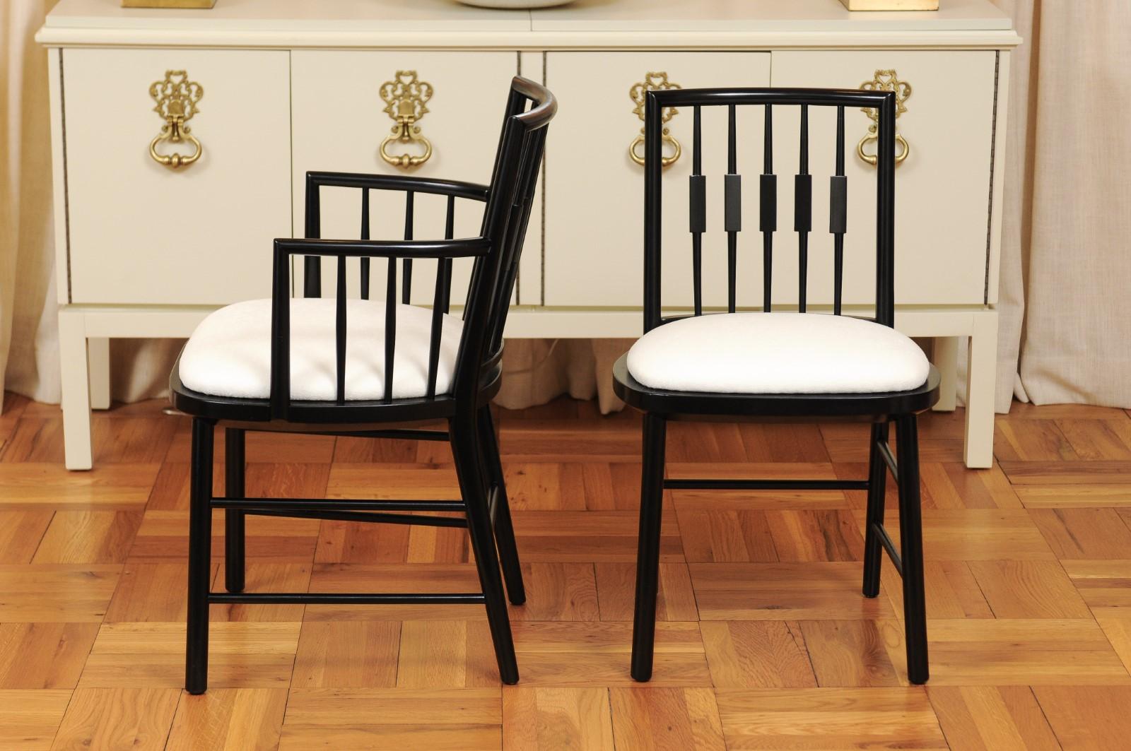  Stellar Set of 12 Modern Windsor Chairs by Michael Taylor, circa 1960 For Sale 5