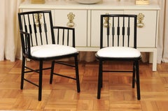 Stellar Set of 12 Modern Windsor Chairs by Michael Taylor, circa 1960