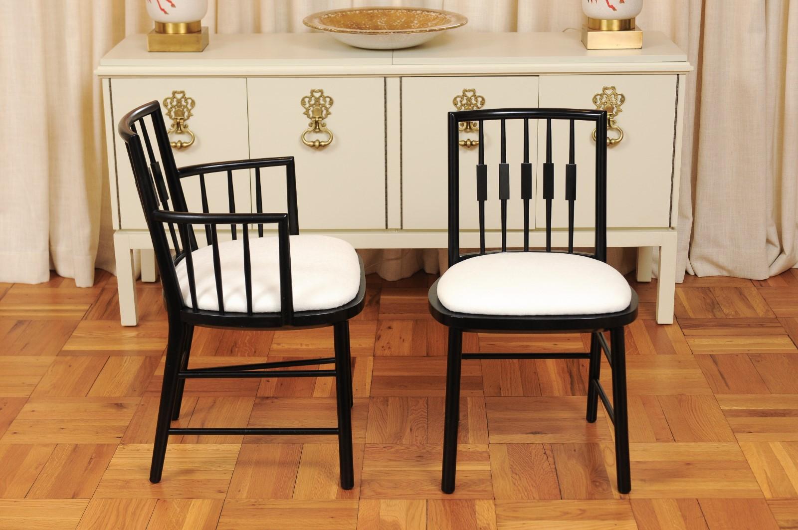 American  Stellar Set of 12 Modern Windsor Chairs by Michael Taylor, circa 1960 For Sale