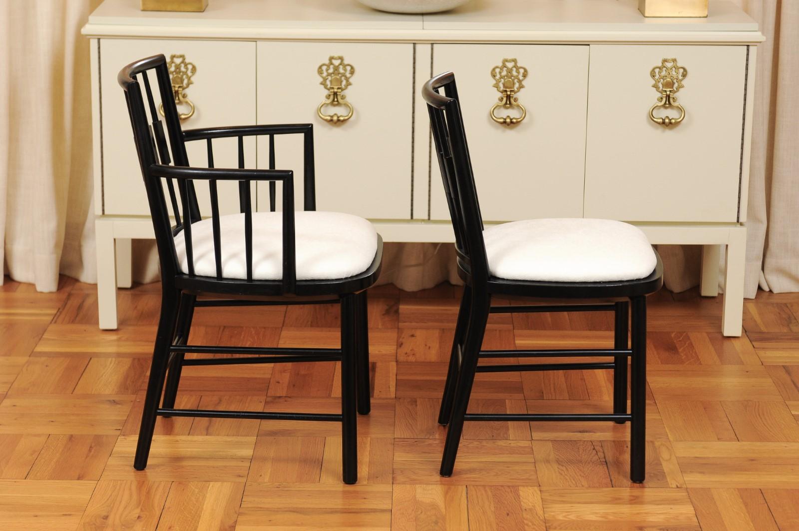 Mid-20th Century  Stellar Set of 12 Modern Windsor Chairs by Michael Taylor, circa 1960 For Sale