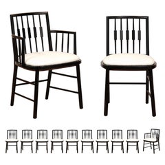  Stellar Set of 12 Modern Windsor Chairs by Michael Taylor, circa 1960