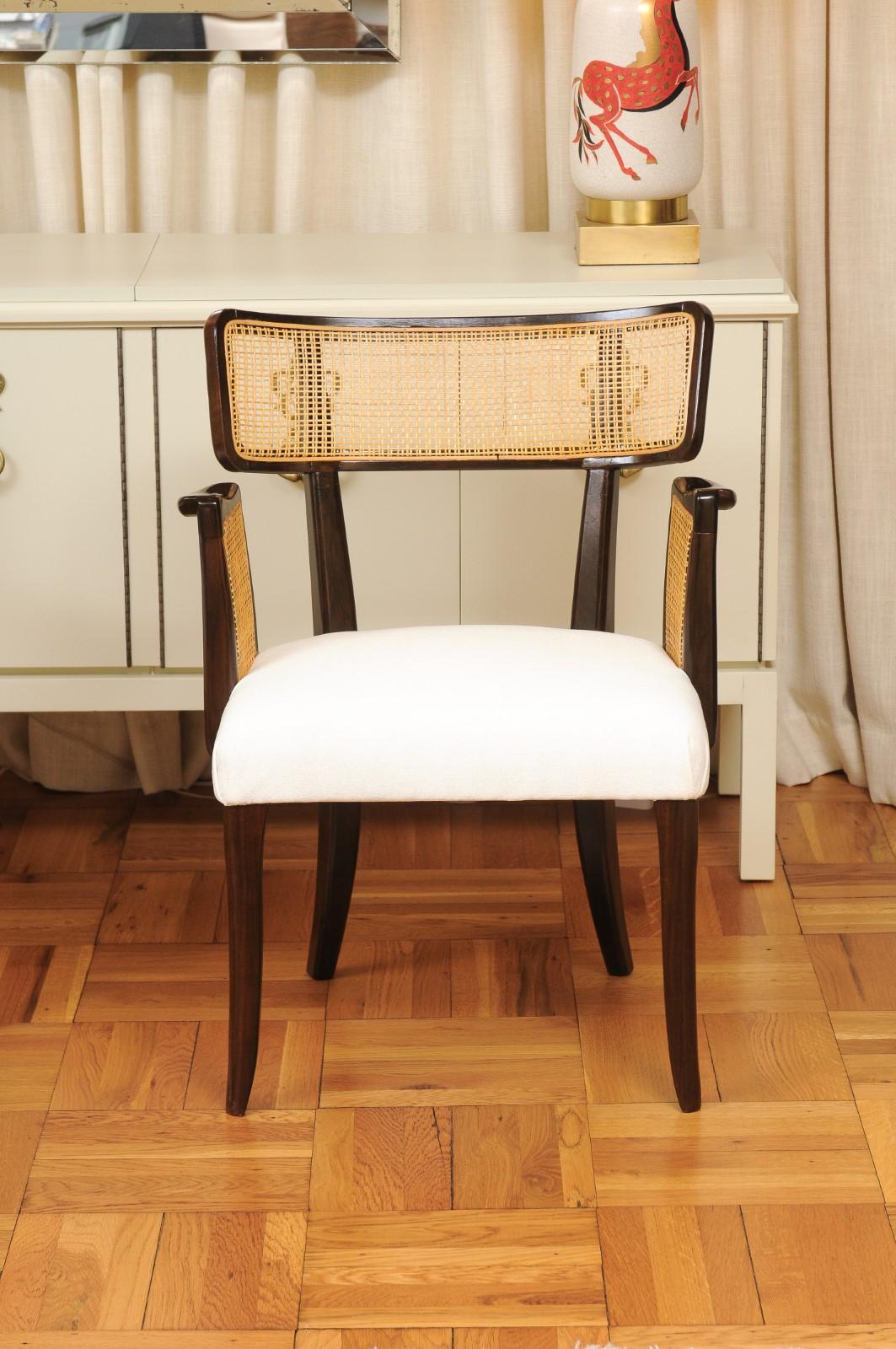 Stellar-Set aus 8 modernen Esszimmerstühlen mit Rohrarm von Wormley für Dunbar im Zustand „Hervorragend“ im Angebot in Atlanta, GA