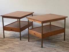 Stellar Set of Maple Nighstands by Milo Baughman for Murray