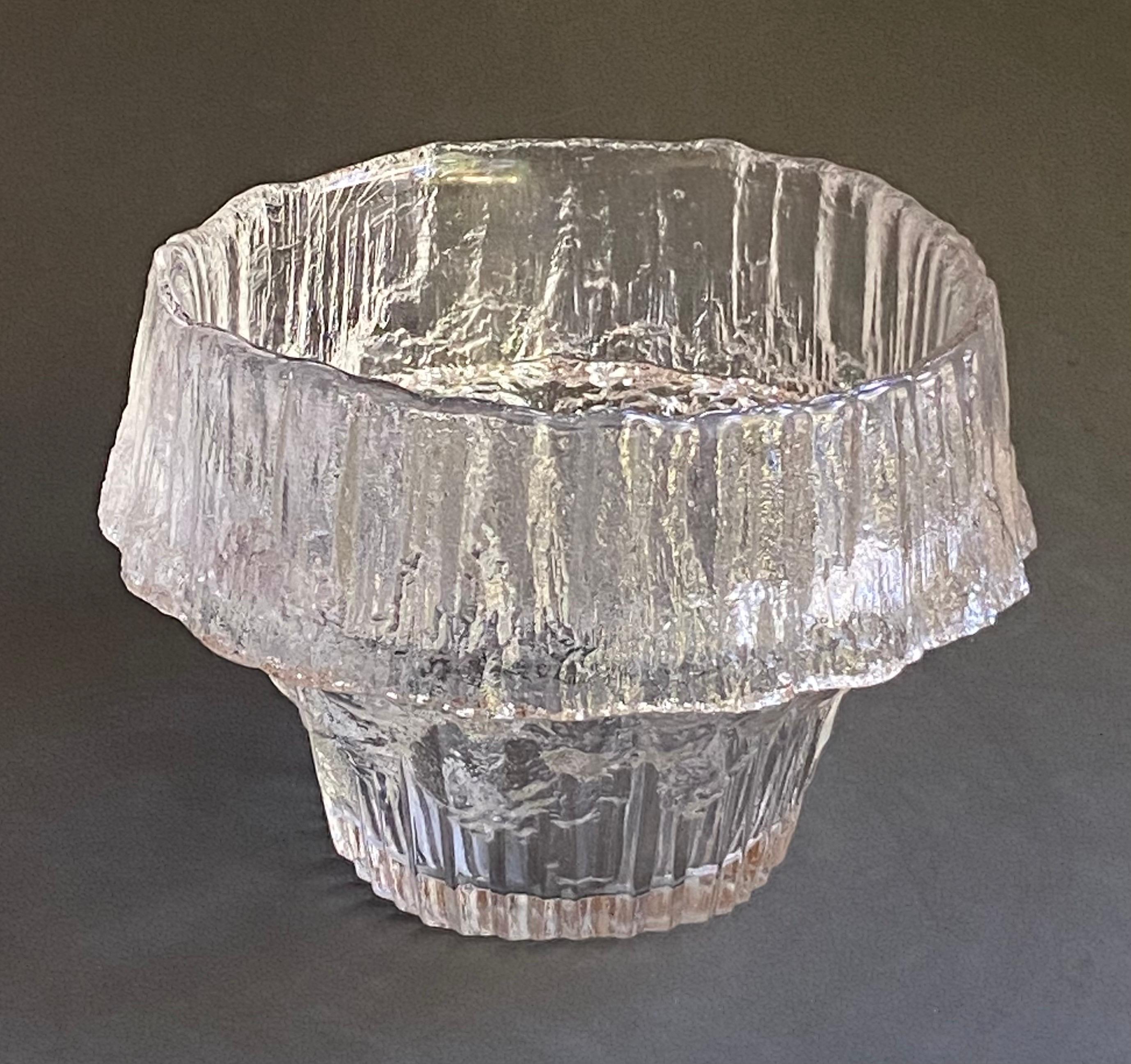 Textured glass bowl from the 