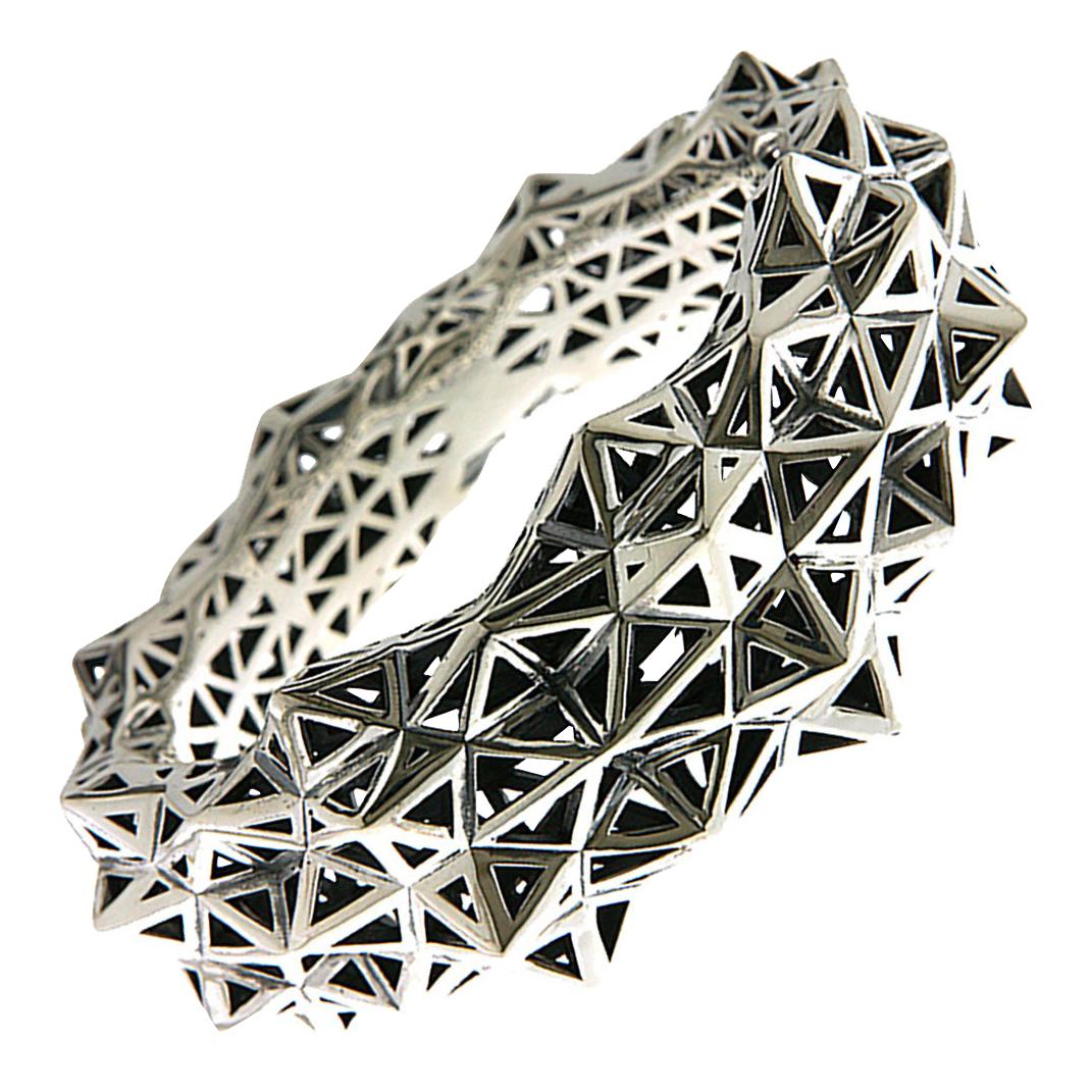 Stellated Sterling Silver Bracelet