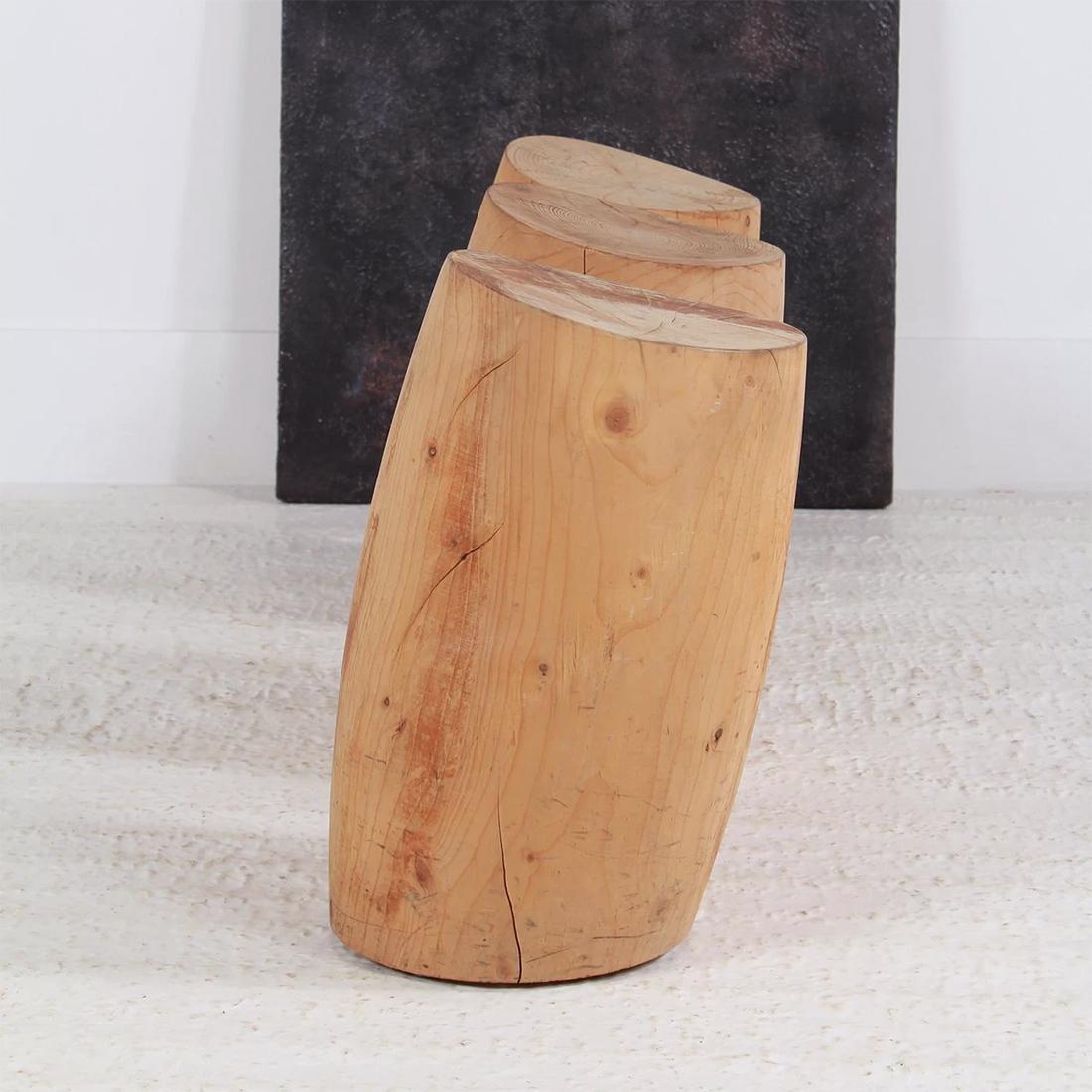 Stelon Cedar Stool In New Condition For Sale In Paris, FR