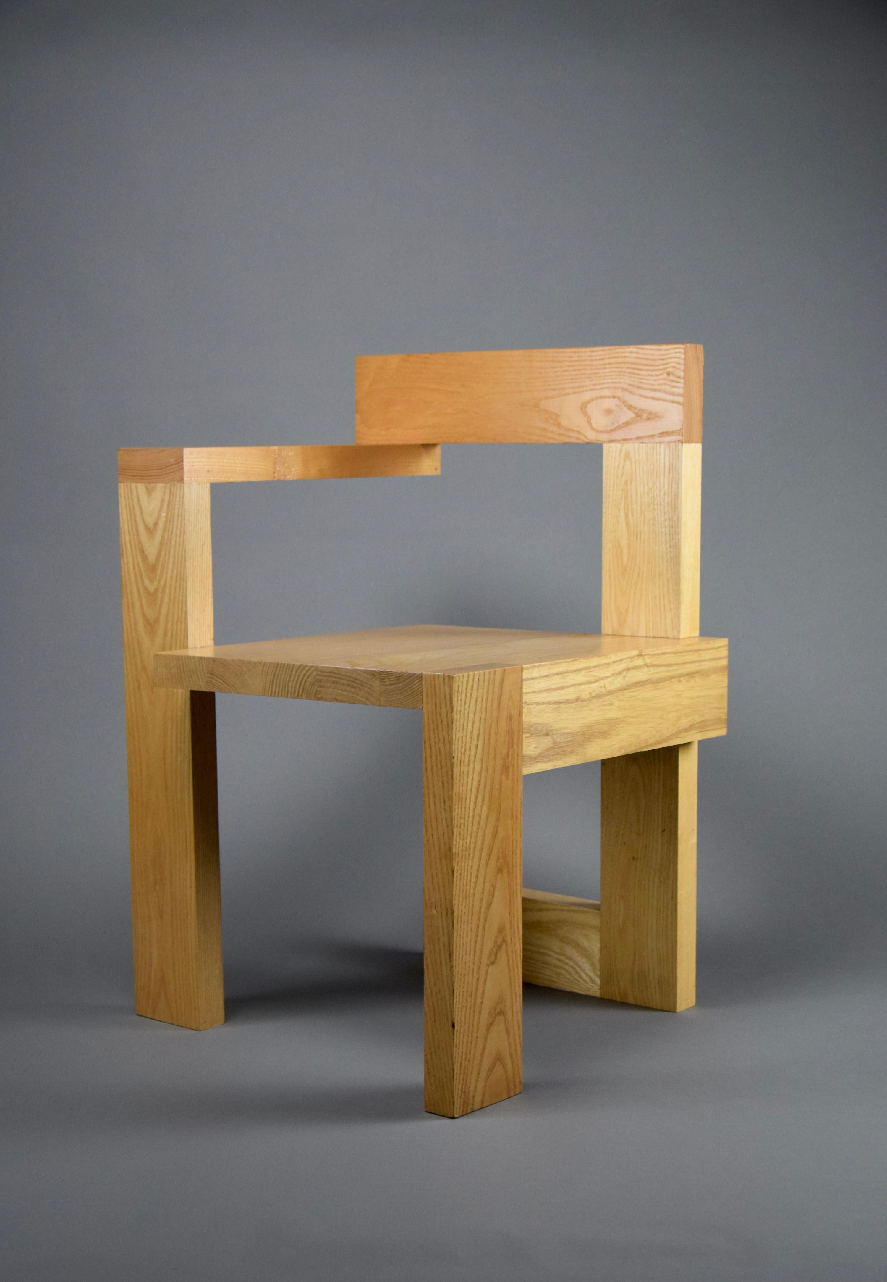 Chaise Steltman d'après Gerrit Rietveld Bon état à Weesp, NL